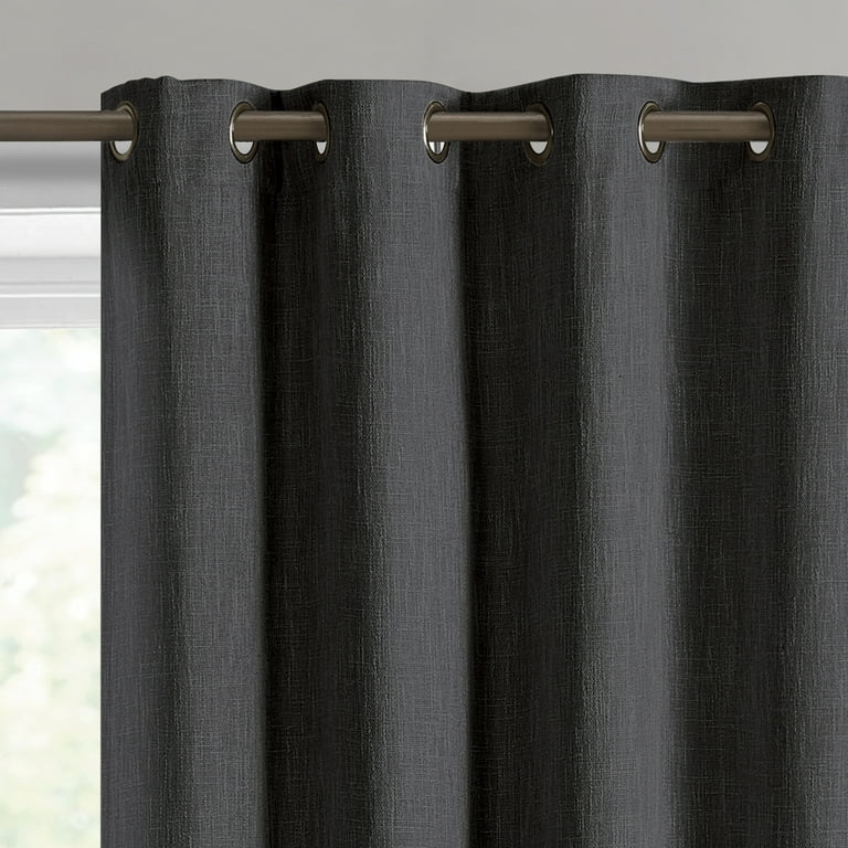 Better Homes & Gardens Solid Woven Textured Grommet Blackout Curtain Panel,  50 x 84 