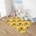 thumbnail image 3 of 4x5 Rug, Sunflower Rug Washable Non Slip Soft for Living Room Bedroom, Yellow Floral Area Rug, Farmhouse Yellow Flower Carpet, Sunflower Home Decor & Gifts, 3 of 7