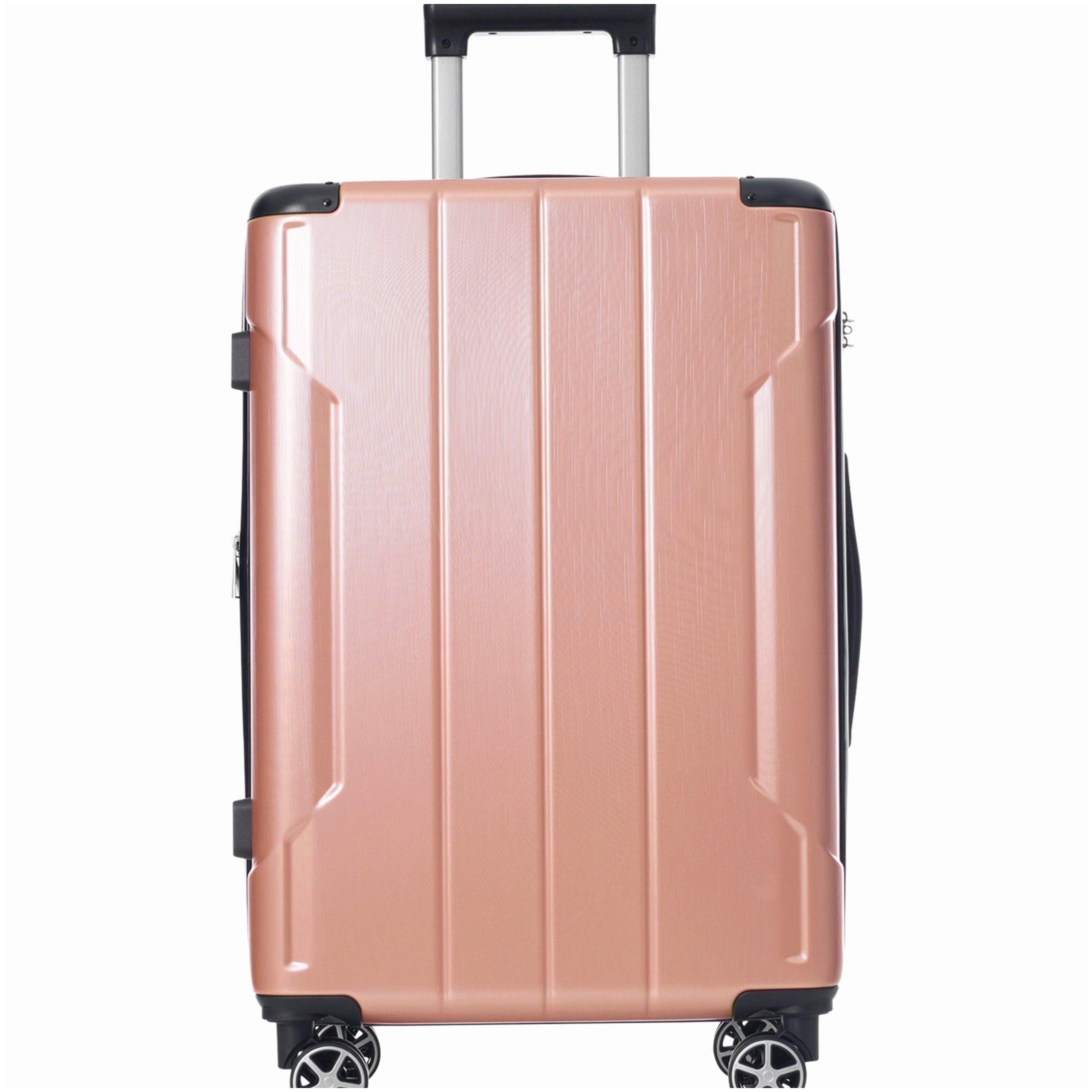 Expandable 28" Hardshell Suitcase with TSA Lock, Lightweight ABS Checked Luggage in Rose Pink