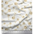 thumbnail image 1 of Soimoi White polyester Crepe Fabric Fish Skeleton Ocean Printed Craft Fabric by the Yard 42 Inch Wide, 1 of 1