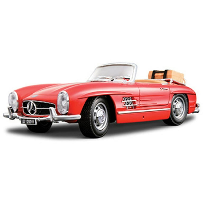 1957 Mercedes-Benz 300SL Touring Convertible, Red - Bburago 12049 - 1/18 scale Diecast Model Toy Car