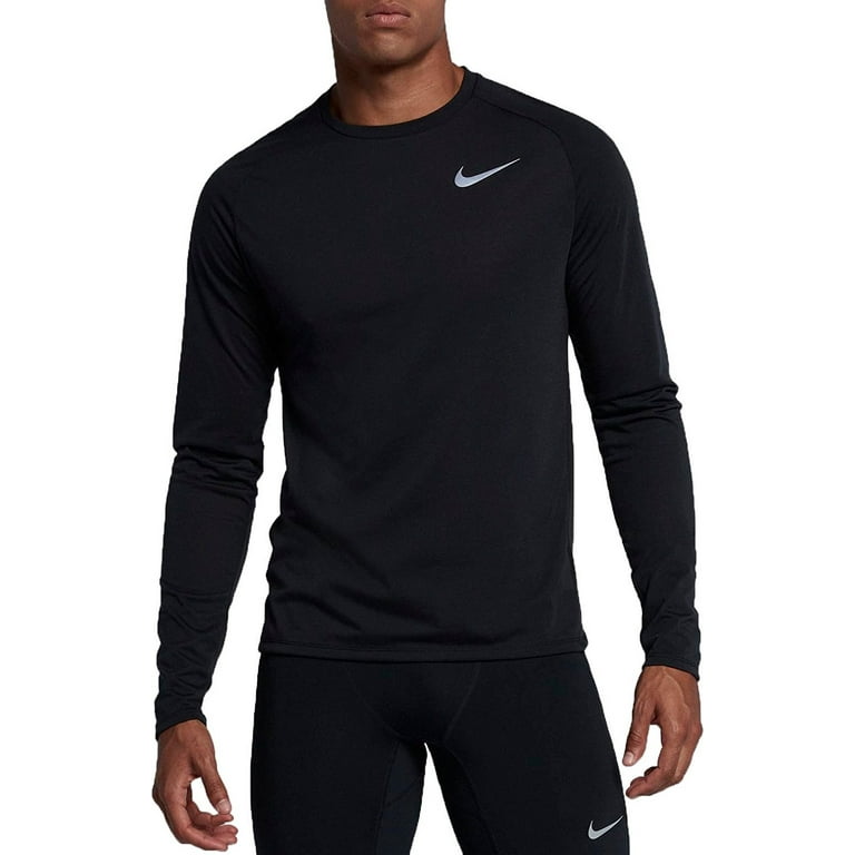 Atrevimiento astronauta estas Nike Running Men's Breathe Long Sleeve Dri-Fit Running Shirt, Med -  Walmart.com