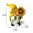 thumbnail image 2 of Spring Garden Gnome Ornament Outdoor Resin Statue for Lawn Decoration and Whimsical Patio Yard Art Decor 3 Inch, 2 of 7