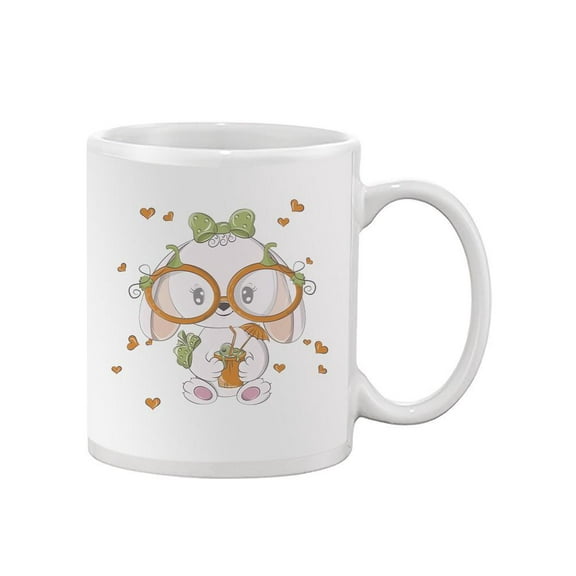 Cute Baby Bunny W Glasses Mug - Image by Shutterstock,
