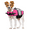Rose red, variant on QBLEEV Dog Life Jacket Pet Life Vest for Swimming Pool Float Coat Swimsuits Flotation Device Life Preserver Belt Lifesaver Flotation Suit for Small Medium Large Dogs-L