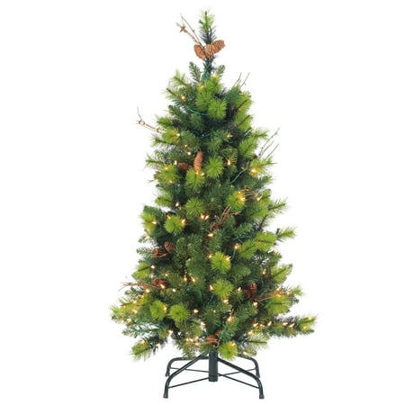 Sterling Tree Company 4 Ft Michigan Spruce Pre Lit Christmas Tree