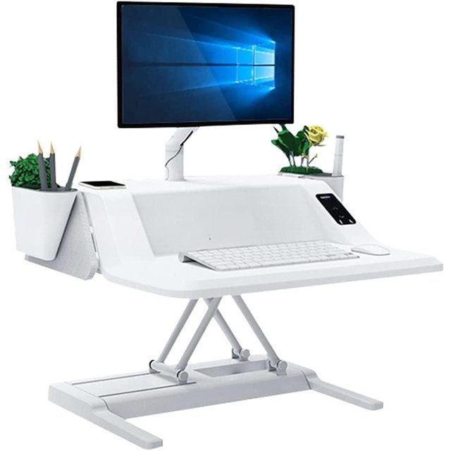 Electric Height Adjustable Standing Desk One-Touch Button Stylish Sit-stand Smart Workstation - PrimeCables®