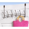 thumbnail image 5 of Spectrum Diversified Windsor over The Door 6-Double Hook Rack, Bronze, 63324, 5 of 7