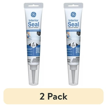 (2 pack) GE Seal Interior Kitchen & Bath, Pack of 1, Clear 2.8 oz Tube