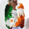 thumbnail image 1 of Cárdigan informal de punto con estampado del Día de San Patricio para mujer, abrigo con botones, 1 of 5