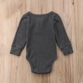 thumbnail image 4 of Bellafa Newborn Sleepers Baby Girl Onesie Long Sleeve Ribbed Knit Romper Unisex Baby Coming Home Jumpsuit Outfit, 4 of 5