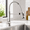 Brushed Nickel Finish-Traditional, variant on Pull-down Kitchen Faucet With Soap Dispenser