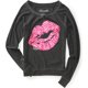 thumbnail image 1 of Camiseta gráfica Aeropostale con estampado de diamantes de imitación para mujer gris extragrande, 1 of 1