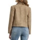 thumbnail image 3 of CHAQUETA DE CUERO SINTÉTICO PARA MUJER INSPIRE CHIC, CON CUELLO CAÍDO, MANGA LARGA Y CREMALLERA M Tan, 3 of 6