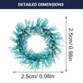 thumbnail image 2 of 1 set of Mini Pine Trees Mini Christmas Trees with Wood Base Artificial Trees Wreath, 2 of 9