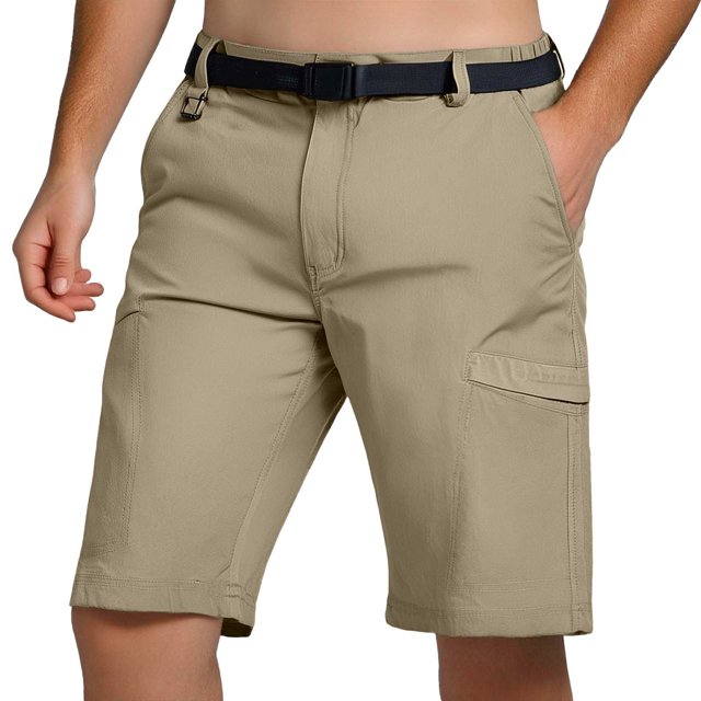 Mens Shorts Casual Summer Code Outdoor Sports Quick Drying Code Walking Quarter Men's Athletic Shorts Khaki L