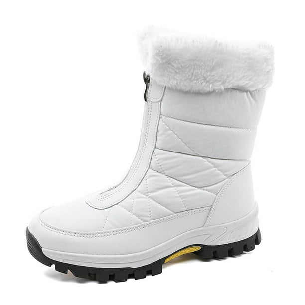 Botas Cálidas Invierno para Nieve Mujer Fuera Impermeable Forrada Trabajar Caminando Senderismo Al Aire Libre