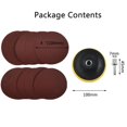 thumbnail image 1 of 10Pc 4'' Sanding Disc Sandpaper Hook Loop 1000 Grit + Backer Pad + Drill Adapter, 1 of 9