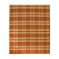 thumbnail image 3 of EORC Orange Hand Knotted Wool Traditional Plaid Rug, 10' x 14', 3 of 4
