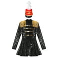 thumbnail image 3 of Ocealan Girls Ringmaster Dance Jumpsuits Sequins Long Sleeve Tassel Jumpsuits Black&Red-C 16, 3 of 6