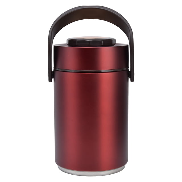 Pot Alimentaire Isolé, 2,3 L 3 Couches en Acier Inoxydable à Double Vide Boîte à Lunch Portable Anti-Fuite Contenant pour Aliments Chauds avec 3 Compartiments Alimentaires pour Enfants et Adultes École Bureau Pique-Nique