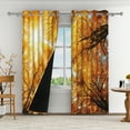 thumbnail image 3 of Aofoto Fall Tree Forest Blackout Curtains, Autumn Scenery Curtains for Home Bedroom Living Room , 2 Panel , 42x96 Inches, 3 of 5