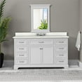 thumbnail image 2 of RoomAndLoft Ventura 60" Wood Bathroom Vanity in White - Quartz Top & 1 Basin, 2 of 3