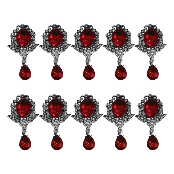 Jumpingount 10 Unids Mujeres Flor Pin Breastpin Decoración Moda Broches Joyería Femenina para Citas Fiesta Presente Joyas Adornos Ropa, zapatos y accesorios Miscelánea Rojo Jumpingount AP016485-07
