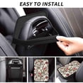 thumbnail image 6 of Bingfone Car Four-Season Universal Armrest Box Mat,Car Armrest Seat Cover Soft Leather Waterproof Armrest Cover Center Console Mat-Dark Enchanted Flowers And Birds, 6 of 7