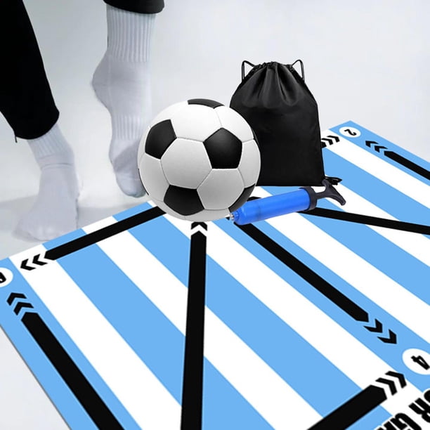 Kit Tapis D'Entraînement Football Avec Ceinture - Améliorez Agilité, Dribble Et Jeu De Jambes Sur Tapis Antidérapant 90x60cm