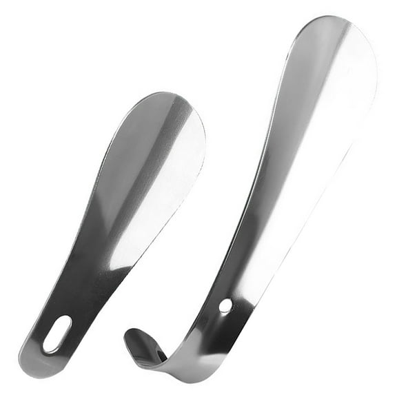 SEWOART 2Pcs Premium Stainless Steel Shoe Horn for Easy Shoe Wearing and Reduced Back Pain