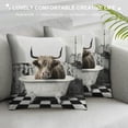 thumbnail image 3 of Orinice Cow Graphic Decorative Pillow Cover for Home Couch Living Room Bed Sofa, High-Quality Soft and Durable 1PC 24x24in, 3 of 5