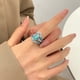 thumbnail image 2 of Joyería creatividad retro Turquesa diamante juego de tres piezas anillo femenino joyería de pareja regalo de San Valentín, 2 of 5