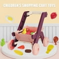 thumbnail image 5 of Godderr Kids Shopping Cart Toy, Toddler Shopping Cart, Pretend Play Food Character Shopping Toy, Kitchen Game Toy, Store Toy Set(Purple), 5 of 10
