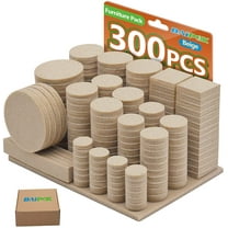 Furniture Pads 300 Pack Premium Furniture Felt Pads (Beige), Huge Quantity Self Adhesive Anti Scratch Floor Protector for Furniture Legs Hardwood with 60 Cabinet Door Bumpers