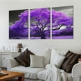 thumbnail image 2 of COMIO Canvas Prints Purple Tree Framed Wall Art Big Tree Landscape Contemporary Picture for Home Decoration Office Wall Decor Ready to Hang（3 Piece,12x16in）, 2 of 4