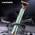 thumbnail image 2 of Qarigey Cortadora de pelo eléctrica 5W USB Haircut Portable Barba Afeitado Salon Hairstyling Clipping Shaver con límite Cepillo para Cuidado del cabello Verde, 2 of 6