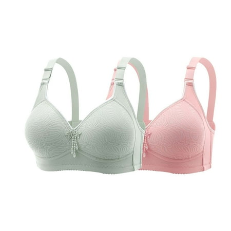 Clearance!Uooqdmx Bras for Women Push Up Bra Bras Full Coverage Underwire Bras Plus Size Bra without Everyday Bra Women s Lingerie  Sleep & Lounge White(2PC) E
