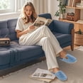thumbnail image 2 of Ecetana Women's Fuzzy Slippers Indoor Cozy Soft Memory Foam Slip On House Shoes for Women, 2 of 7