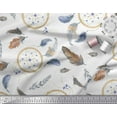 thumbnail image 2 of Soimoi Rayon Fabric Feather & Dream Catcher Home Decor Fabric Prints By Yard 42 Inch Wide, 2 of 3