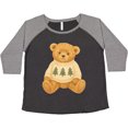 thumbnail image 3 of Inktastic Vintage Teddy Bear in Sweater with Christmas Trees Women's Plus Size T-Shirt, 3 of 5