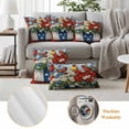 thumbnail image 6 of Star Stripe Flag Outdoor Waterproof Pillow Covers, Patriotic Red Blue Poppy Flower Bird Decorative Square Throw Pillowcase Sofa Cushion Sham for Patio/Couch/Chair, 24"x24" 2 Pack, 6 of 8