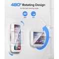 thumbnail image 4 of Shower Phone Holder Waterproof 480 Rotation Phone Stand Case Mount for Bathroom Batheub Kitchen Wall Mirro Compatible with iPhone 15 14 13 12 11 Plus Pro Max XS XR up to 6.8" Cell Phone， White, 4 of 8