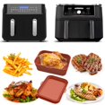 thumbnail image 4 of MesaSe 2Pcs Air Fryer Silicone Pot avec Poignée Réutilisable Air Friteuse Doublure Résistant à la Chaleur Air Friteuse Panier en Silicone Rectangle Cuisson Pan Air Fryer Accessoires Doublures pour Air Friteuse Four Micro, 4 of 11