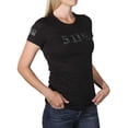 thumbnail image 4 of 5.11 Tactical Women's Legacy Topo Fill Tee, Poly-Cotton Fabric, Moisture-Wicking, Style 31014ABCF, Black Heather, X-Large, 4 of 6