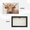 thumbnail image 4 of AatoeaX Highland Cow Wall Art Funny Cow Picture Wall Decor Cute Cow Canvas Print Farmhouse Cow with Flower Poster Animal Artwork for Living Room Bedroom, 4 of 4
