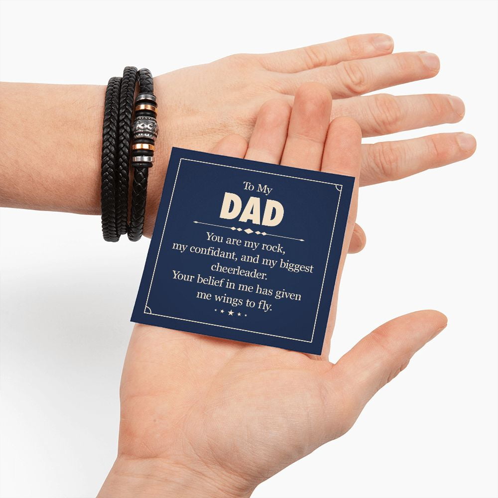 To My Dad You Are my Rock Love You Forever Bracelet