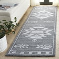 thumbnail image 2 of SAFAVIEH Soho Dinah Geometric Runner Rug, Grey/Ivory, 2'3" x 8', 2 of 10