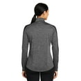 thumbnail image 2 of Sport Tek Women's Electric Hthr 1/4-Zip Pullover,Grey-Blk Electric/Blk,XS, 2 of 4