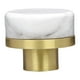 thumbnail image 3 of Tirador de cajón de mármol y latón, herraje para muebles, pomo elegante de 3,05 cm Blanco, 3 of 9